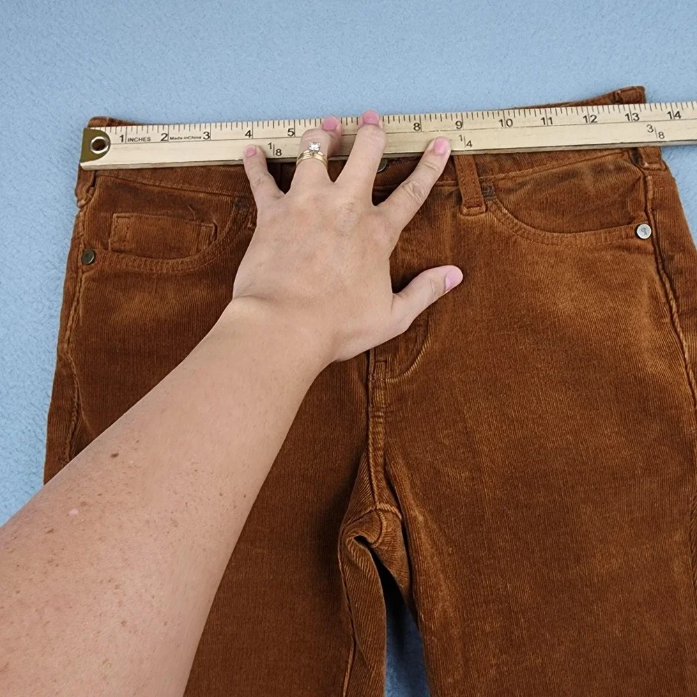 Pilcro Pants Womens 25 Brown Corduroy Skinny Ankle Stretch Casual 5 Pocket Chino